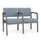 Lesro Lenox 2 Seat Tandem Seating W/ Arm, 43.5 in W 24.5 in L 32 in H LS2103 - alternate 1